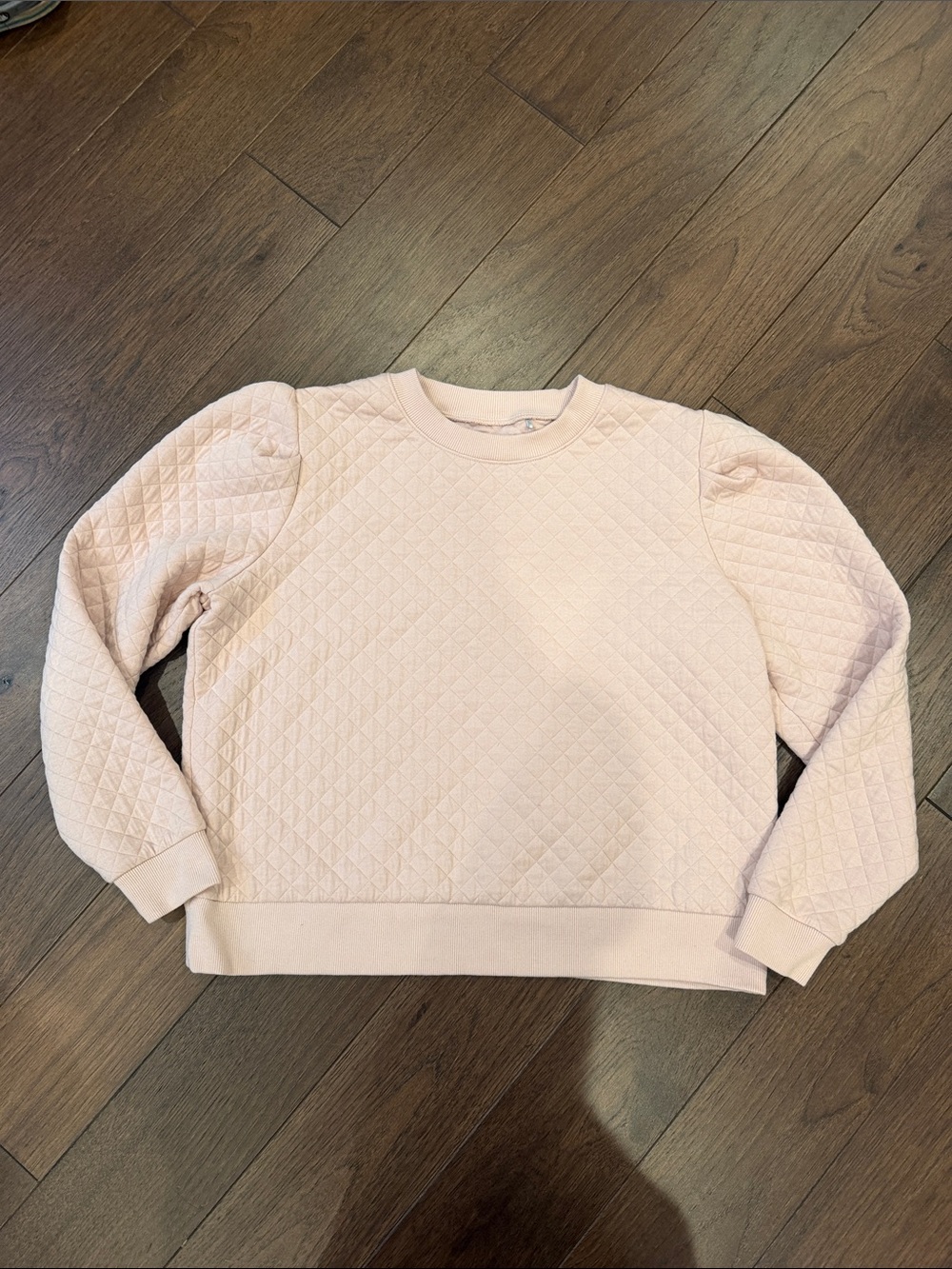 Walter Hagen Quilted Clubhouse Light Pink Sweater Size Large - C66-023